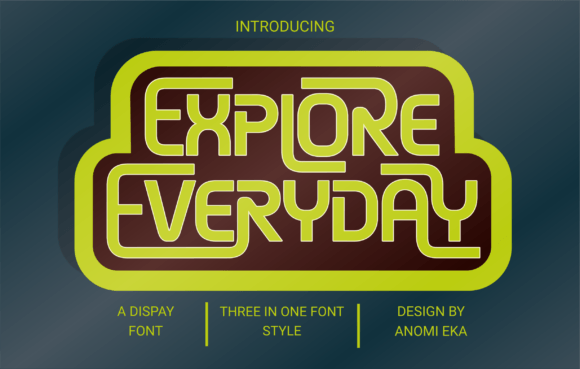 Explore Everyday: A Bold Font for Speed and Power