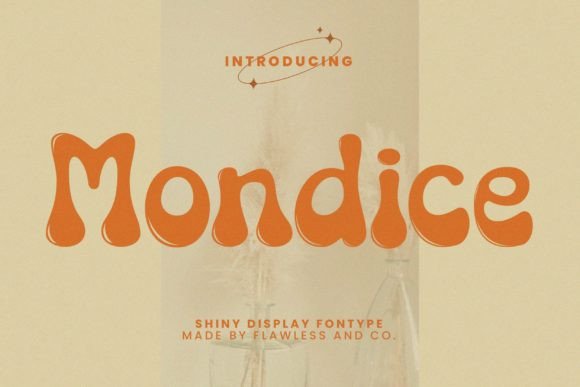 Mondice: The Bold, Shiny Font for Retro-Inspired Design