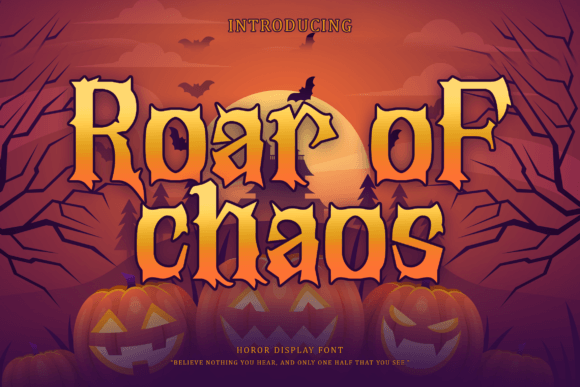 Roar of Chaos: A Spooky and Whimsical Font for Halloween and Beyond