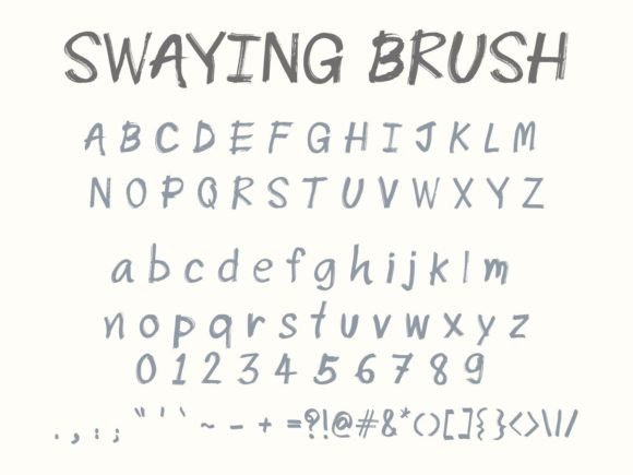 Swaying Brush: A Playful Font That Brings Creativity to Life